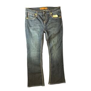 Women's Uknighted Jeans Heavy Stichting Wide Leg Boot Cut Flare Size 16